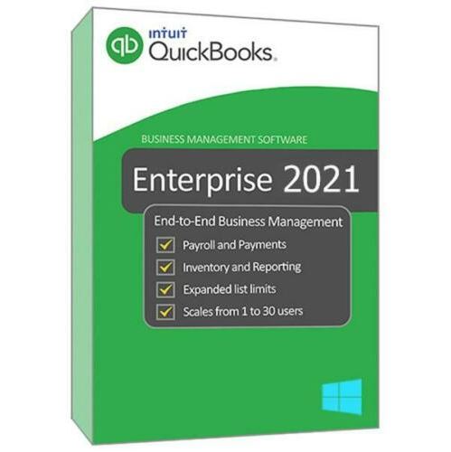 INTUIT QuickBooks Desktop Enterprise 2021 with 5 Users key Lifetime windows